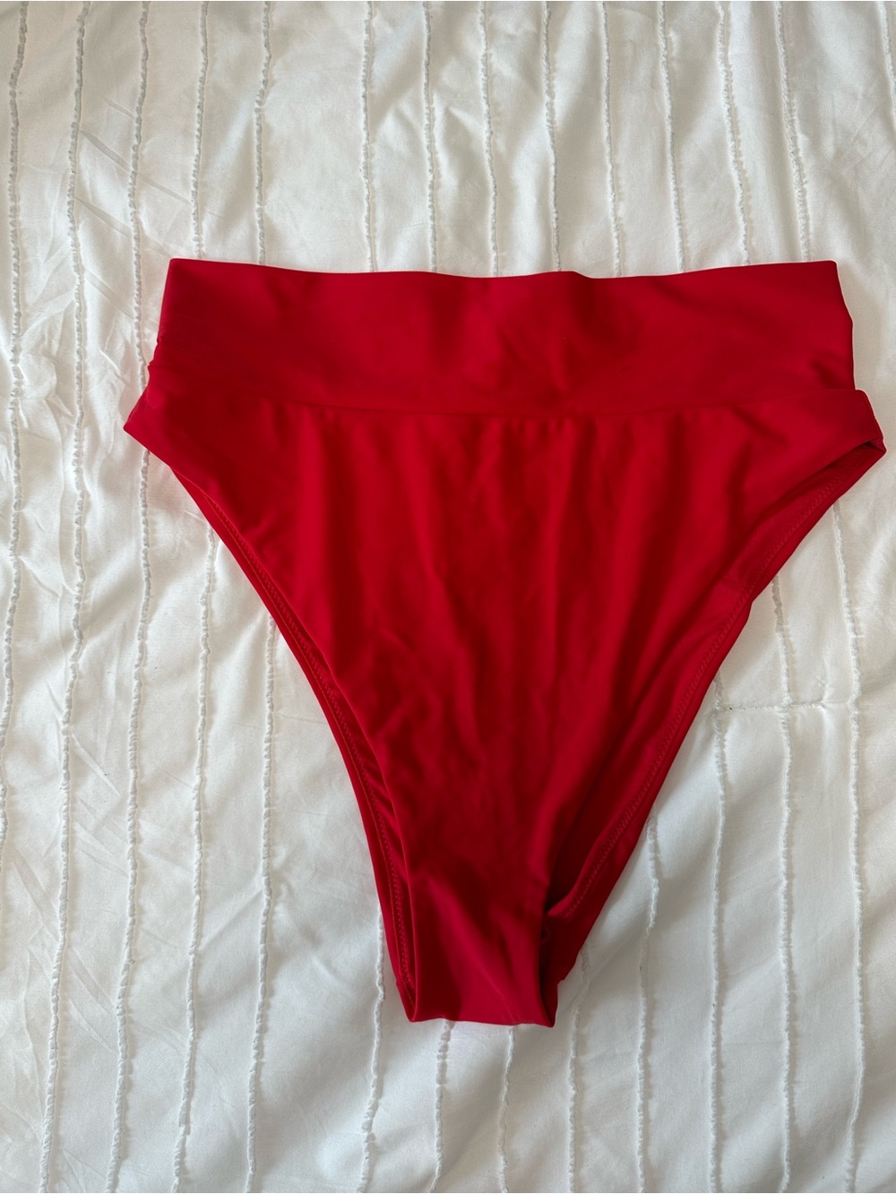 aerie High-Waist Bikini Bottoms in Red